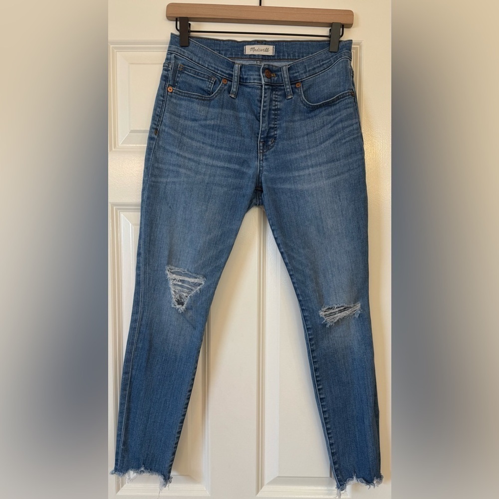 Madewell 9” High Rise Skinny Distressed Jeans Size 27 P